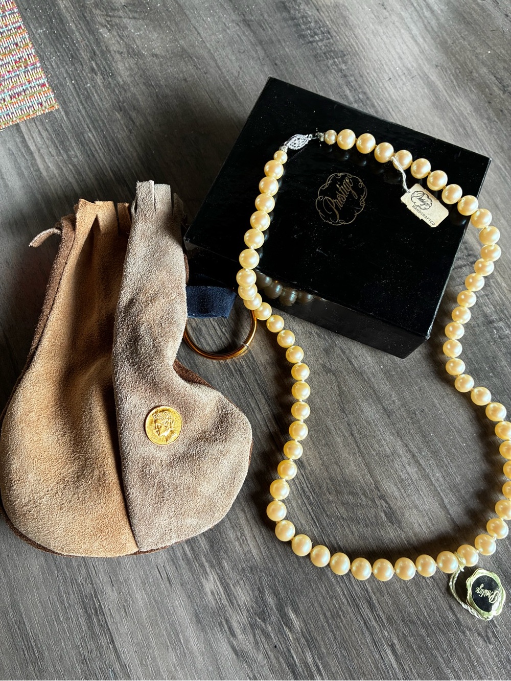 Vintage Golden Pearl Strand Necklace by Prestige NWT